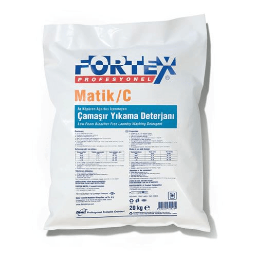 FORTEX MATİK/C — Az Köpüren Ağartıcı İçermeyen Çamaşır Yıkama Deterjanı