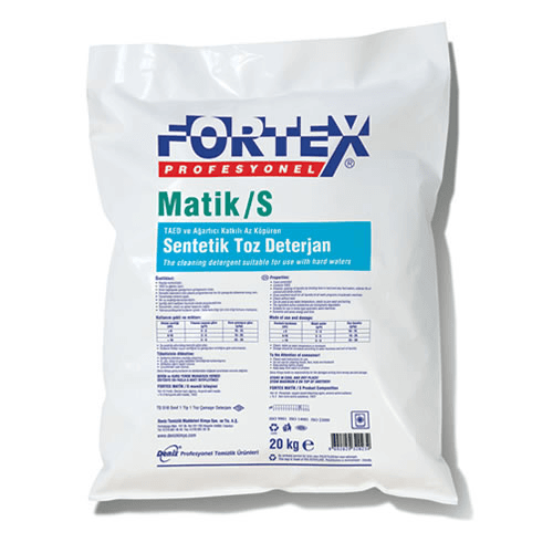 FORTEX MATİK/S — TAED ve Ağartıcı Katkılı Az Köpüren Sentetik Toz Deterjan